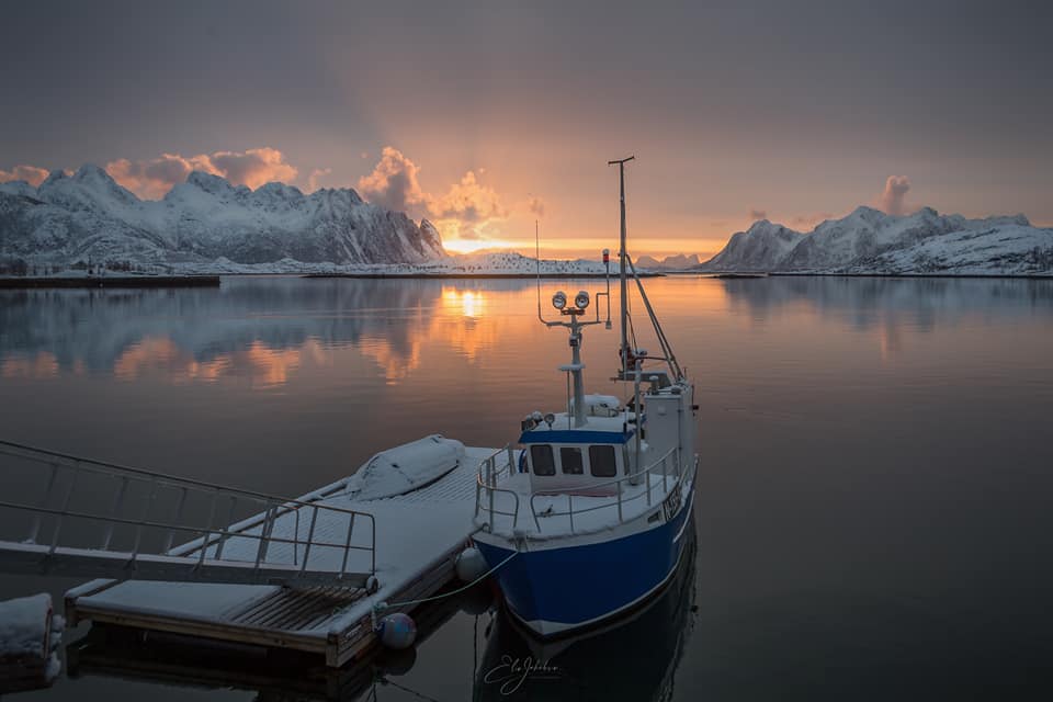 Soloppgang Vaterfjord